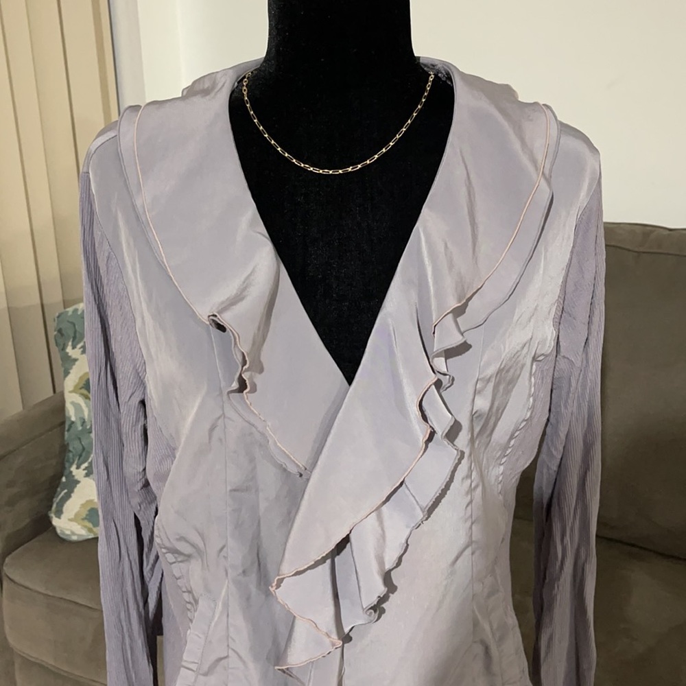 New York & Co Ruffle Cardigan - Picture 2 of 6